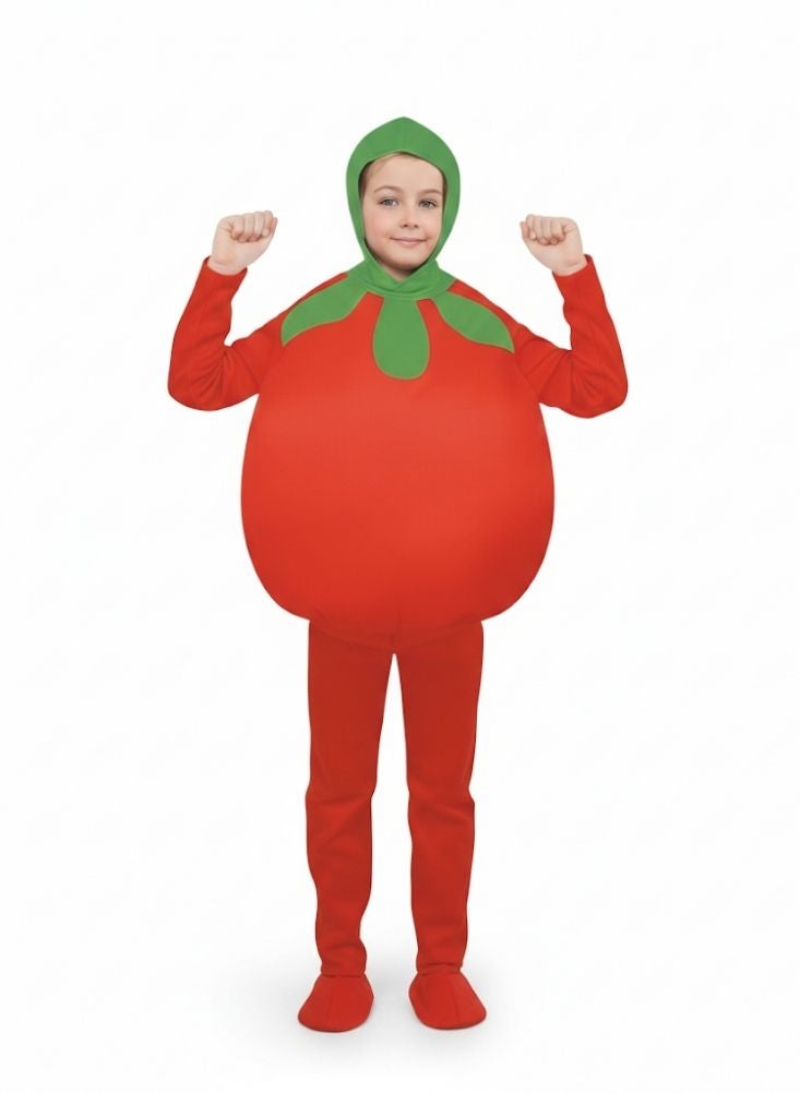 بريميم زي طماطم للأطفال - زي تنكري ممتع على شكل خضار - مبطن بإسفنج ناعم مناسب للفعاليات المدرسية والحفلات ذات الطابع الخاص والصور - Image 2